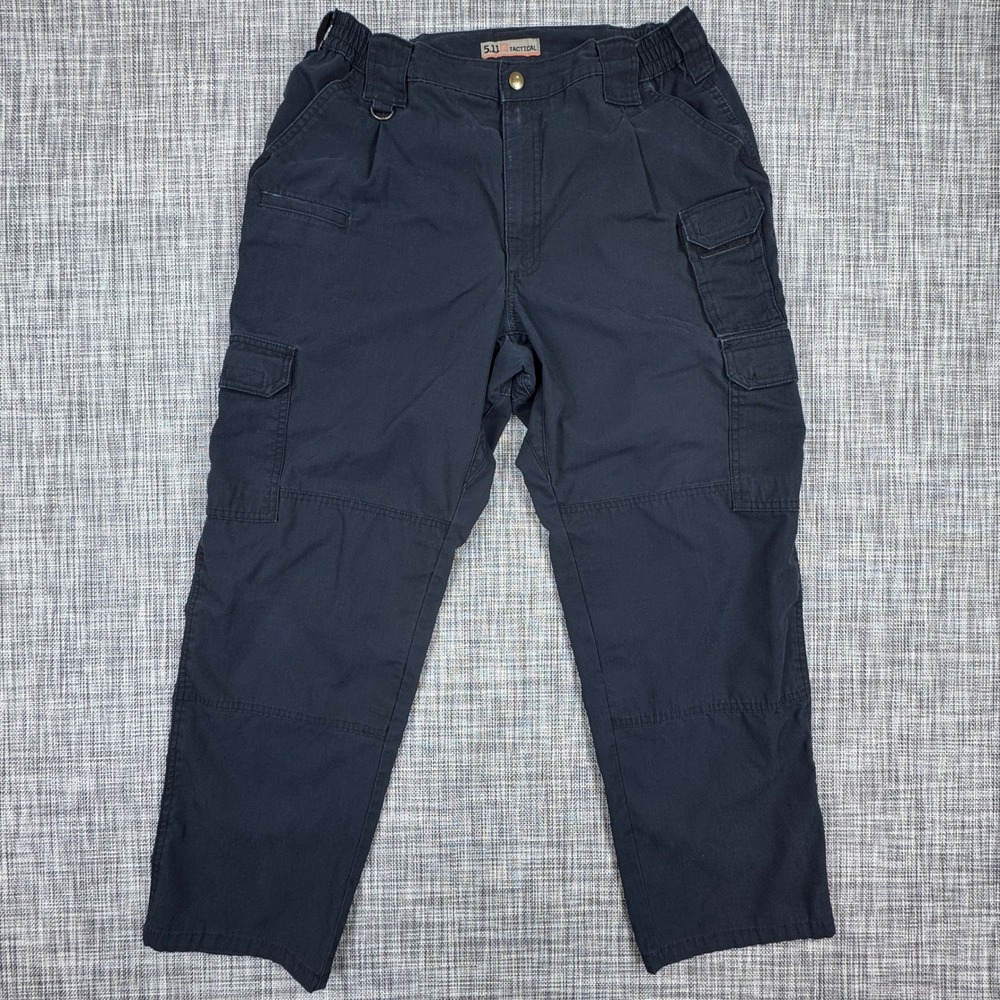 5.11 Tactical Mens Approx 33x30 Navy Blue Ripstop Cargo Pants Workwear Utility